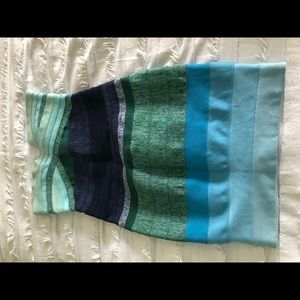 Ombre blue and green bandage dres